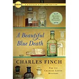 Book cover of A Beautiful Blue Death, Charles Finch, 2017.