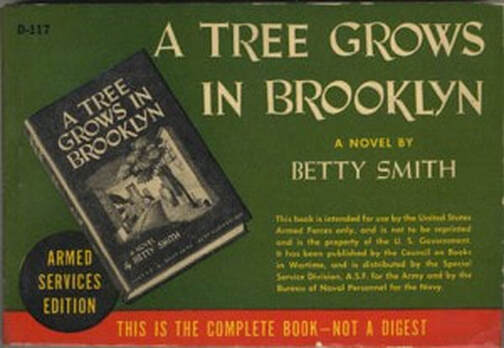 Front cover of an Armed Services Edition of Betty Smith's novel, A Tree Grows in Brooklyn