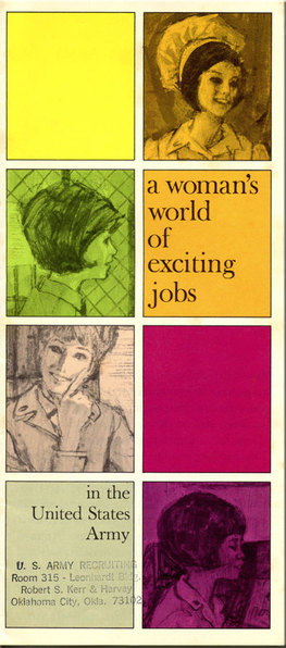 WAC recruiting brochure - 1965 - line drawings of four young WACs