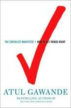 Front book cover of The Checklist Manifesto by Atul Gawande, 2009.